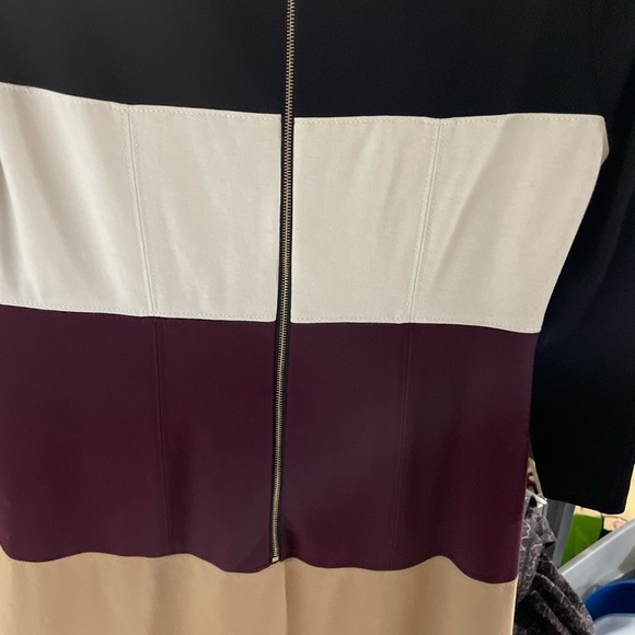 White House Black Market Color Block 3/4 Sleeve - Picture 2 of 5